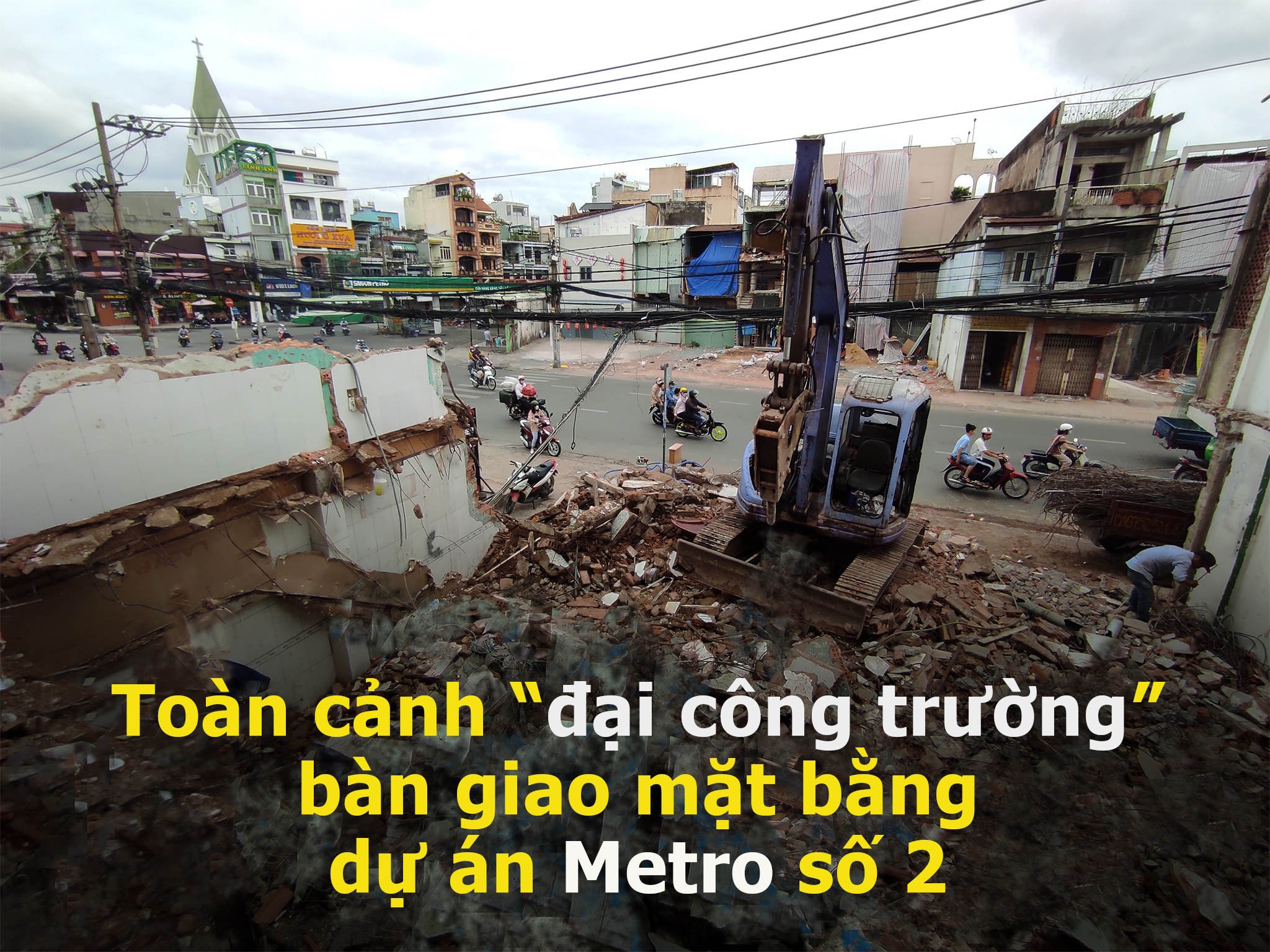 Toàn cảnh "đại công trường" bàn giao mặt bằng dự án Metro 2