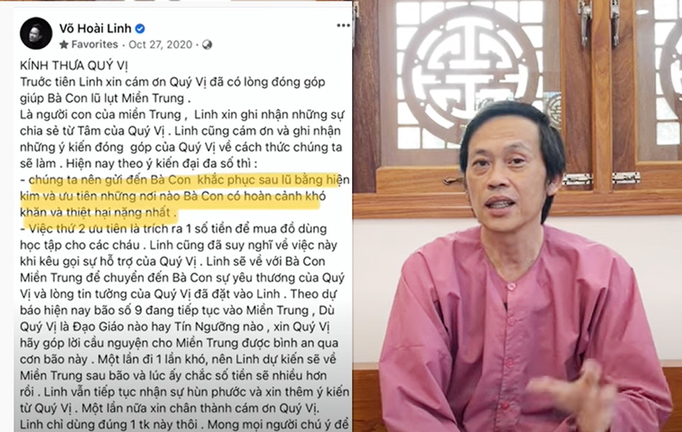 Hoài Linh chính thức xin lỗi, lý giải vì sao chậm trễ chuyển tiền từ thiện - 2 Hoài Linh chính thức xin lỗi, lý giải vì sao chậm trễ chuyển tiền từ thiện - 2