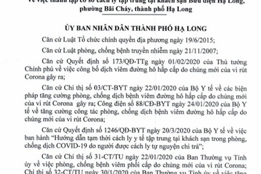Quảng Ninh thành lập cơ sở cách ly tập trung tự nguyện chi trả