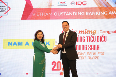 Nam A Bank nhận giải thưởng "Ngân hàng tiêu biểu về Tín dụng xanh"