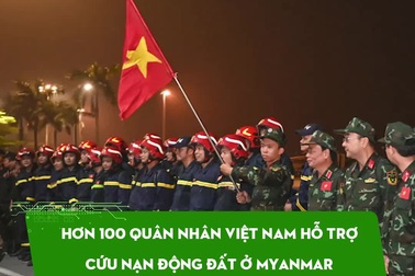 Hơn 100 quân nhân Việt Nam hỗ trợ cứu nạn động đất ở Myanmar về nước