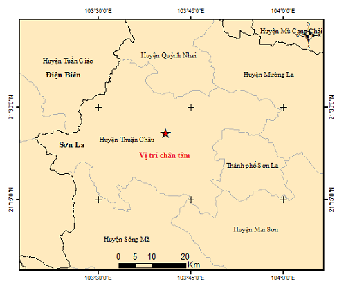 Động đất 3,0 độ richter gây rung lắc tại Sơn La - 1