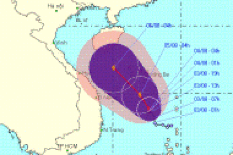 Áp thấp nhiệt đới mạnh lên thành bão số 2 