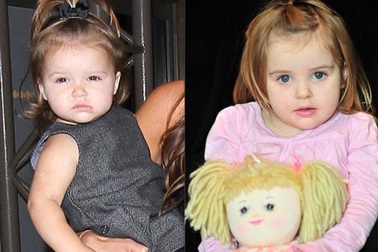 Xuất hiện bé gái giống hệt con gái Beckham