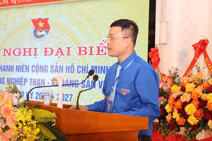 Phó Bí thư Thường trực Đoàn Khối DNTW Nguyễn Văn Quyết phát biểu tại Hội nghị